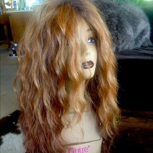 Ombré wavy synthetic 22 inch wig